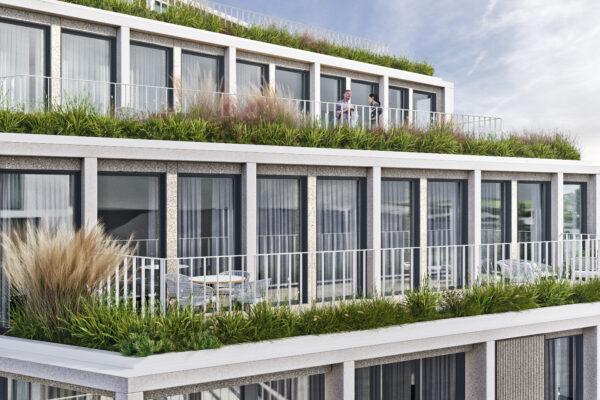 Rheinblick Krefeld Terrasse - Architekturkonzept und Architekturvisualisierung von Formgrafik